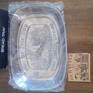 Duratale by Leonard Pewter Bread Tray “Give Us This Day Our Daily Bread”